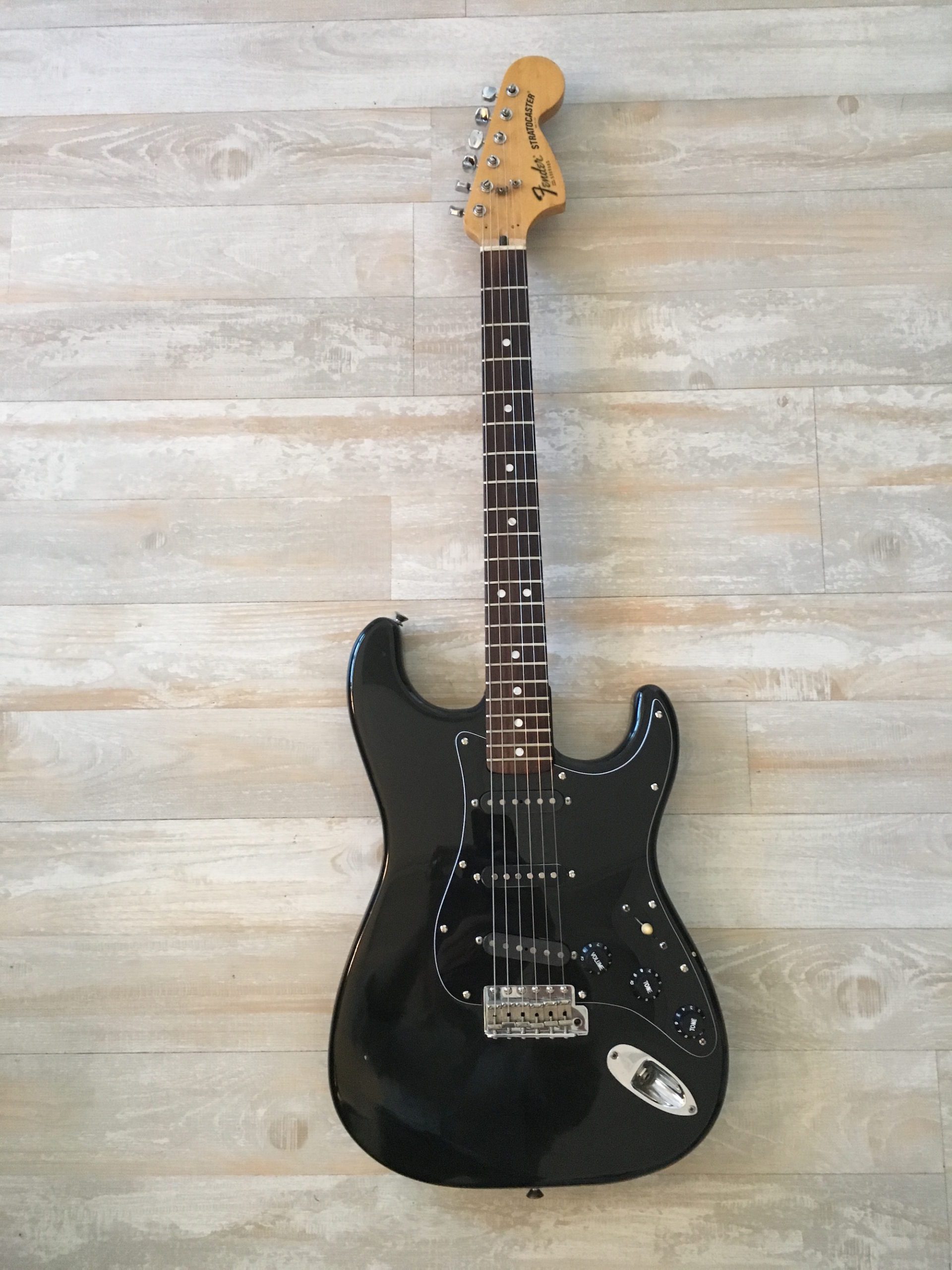 Black Fender Stratocaster