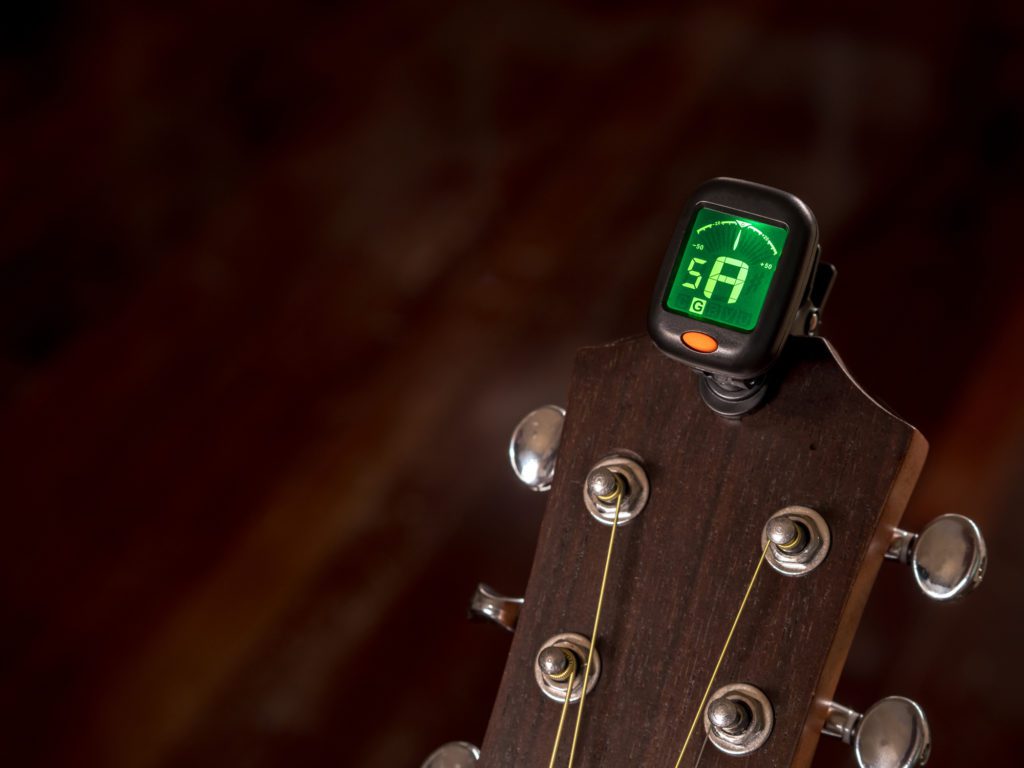 tuner for Guitar , A sound, Fifth String ,clip on guitar head clip on guitar tuner on headstock