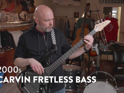 Demo of a 2000s Carvin Fretless Bass Guitar