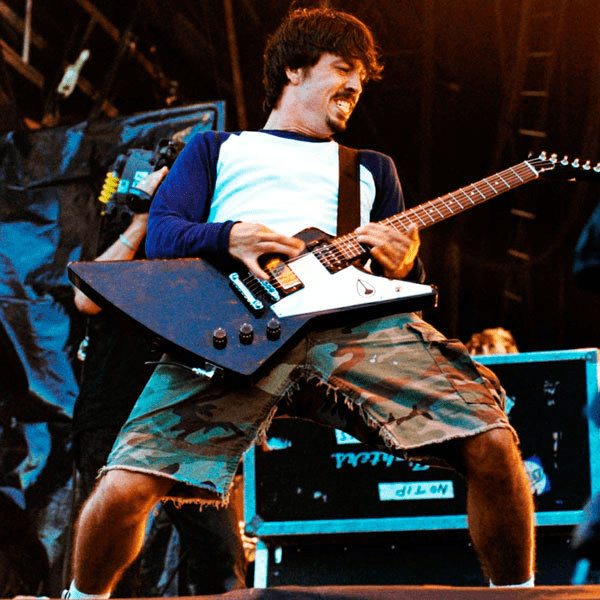Dave Grohl playing a Gibson Explorer